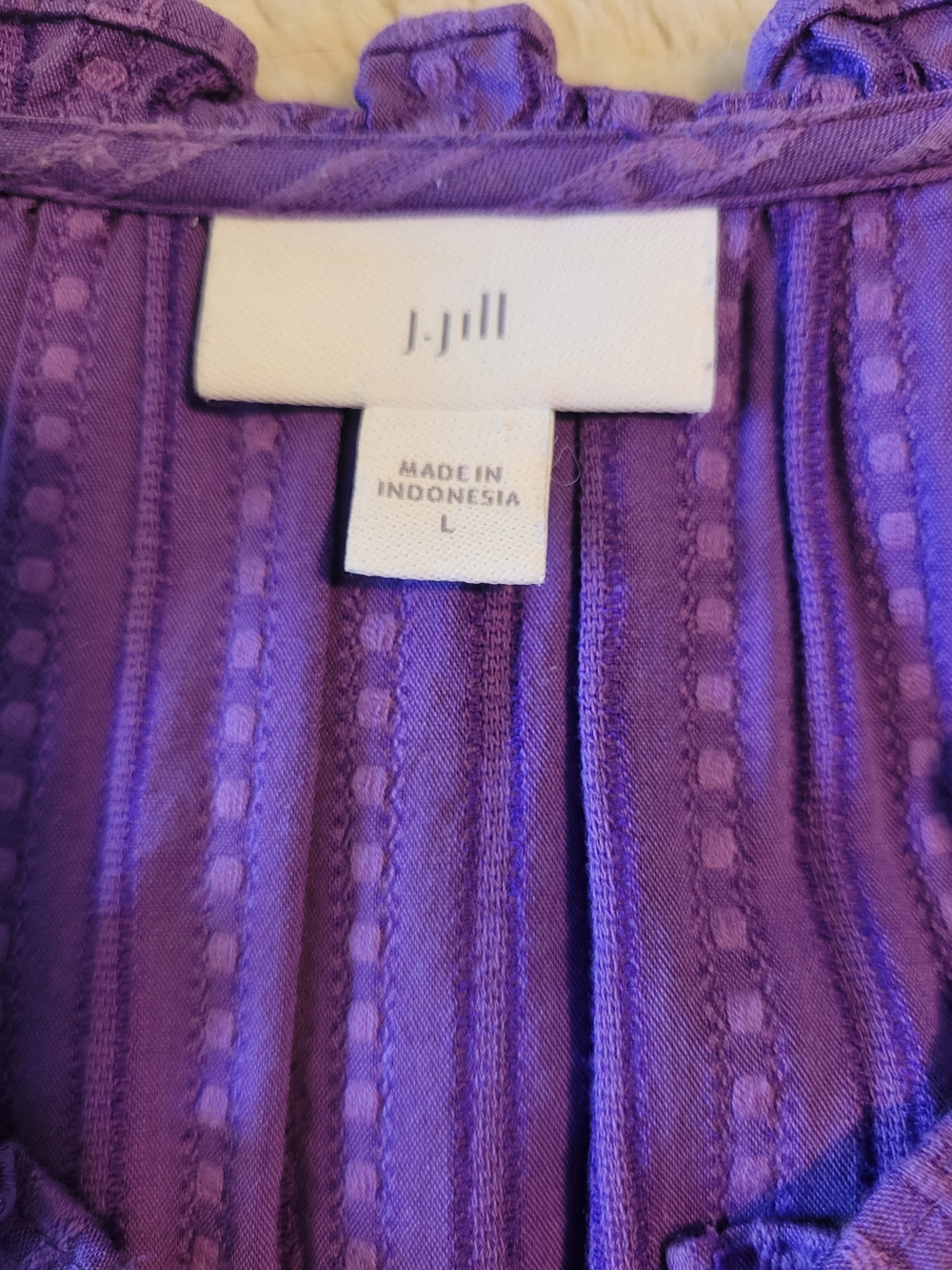 J. Jill Purple Sleeveless Button-Front Tiered Maxi Dress - Picture 9 of 12